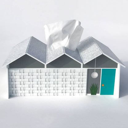 Folded Plate Roof -  Mid-Century Modern - Tissue Box Cover