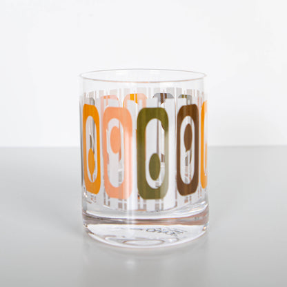 Oval Rows Tiki Whiskey Glasses | Boxed Set of 4