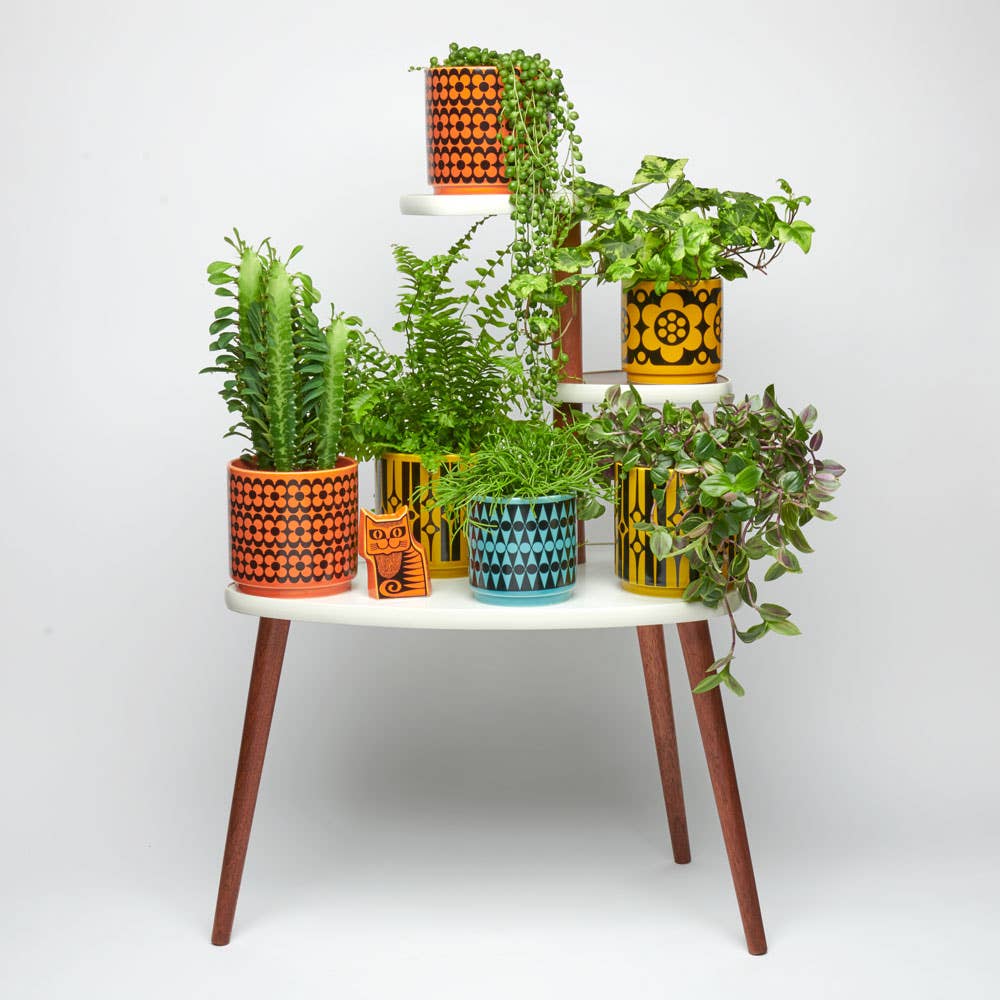 Hornsea - Small Planty - Plant Pot Geo Flower Yellow