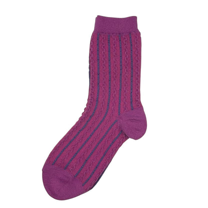 Lyon Textured Socks | Purple and Blue