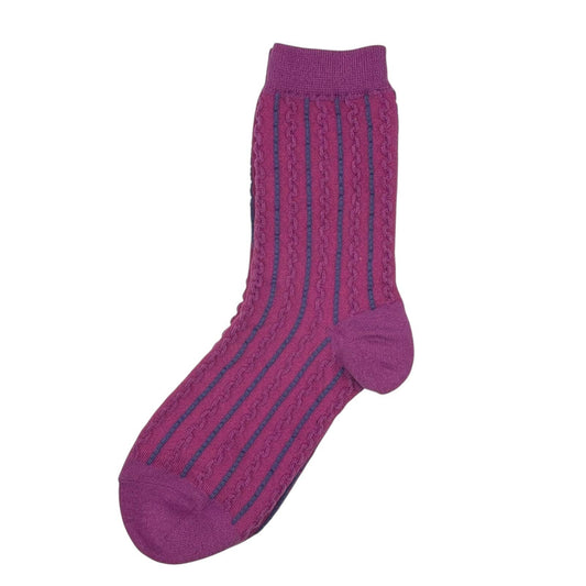Lyon Textured Socks | Purple and Blue