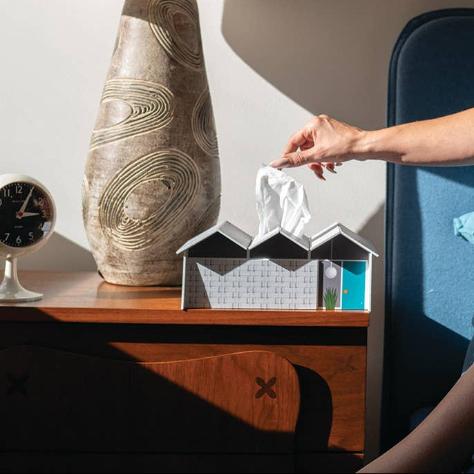 Folded Plate Roof -  Mid-Century Modern - Tissue Box Cover