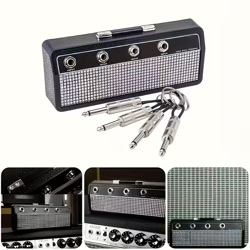 Guitar Amp Jack - Wall Mounted Rack - Includes 4 Keyrings