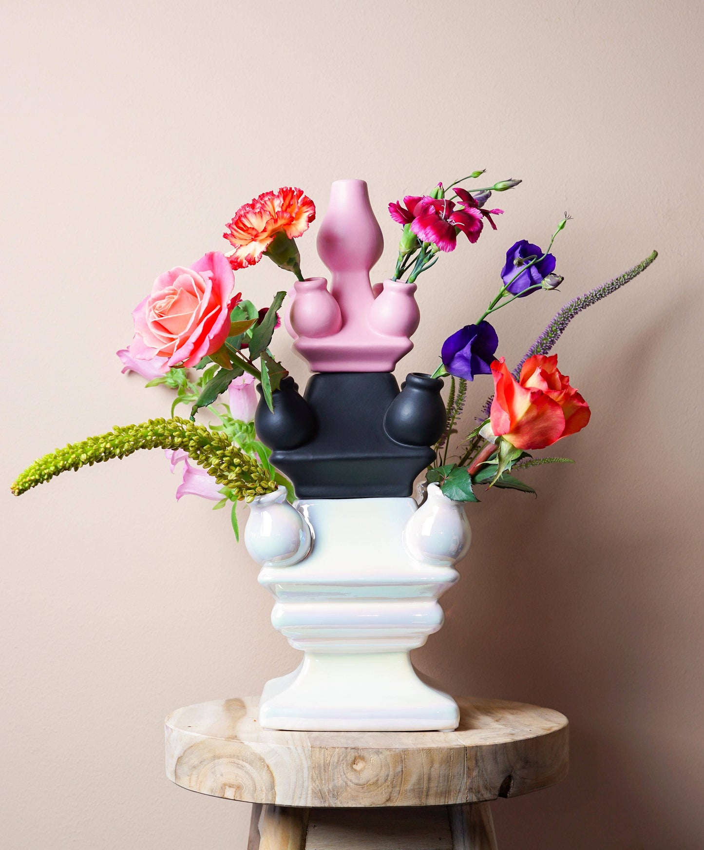 Stack Madness ✦ Build Your Own Vase ✦ Matte Pink Top