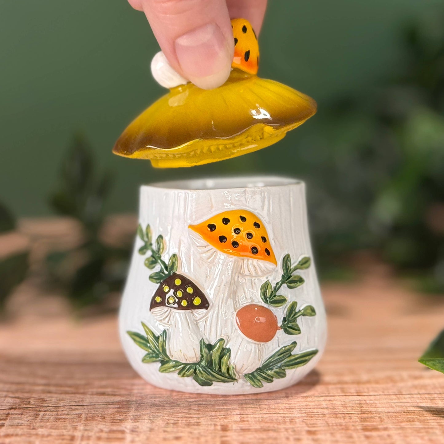 Merry Mushrooms | 70s Inspired | Resin Trinket Box