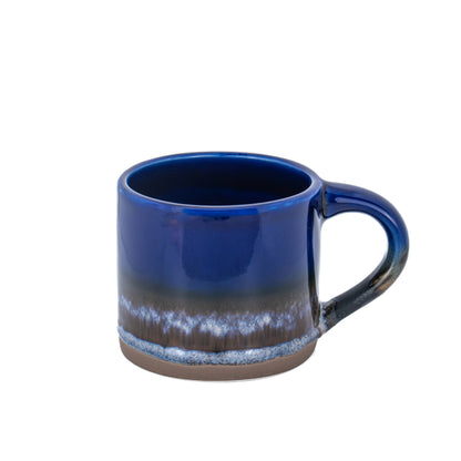 Retro Dip Glazed Mug - Marlowe Blue/Brown 260ml