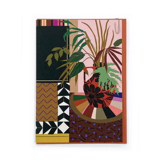 Fern Botanical Abstract Interiors | Foiled FSC Greeting Card