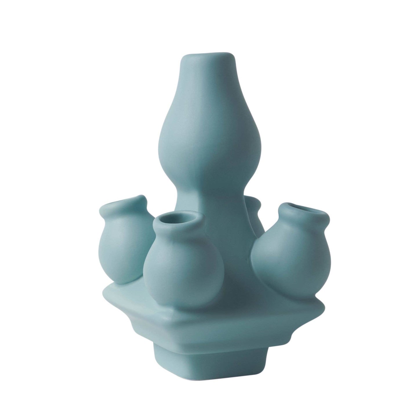 Stack Madness ✦ Build Your Own Vase ✦ Light Blue Matte Top