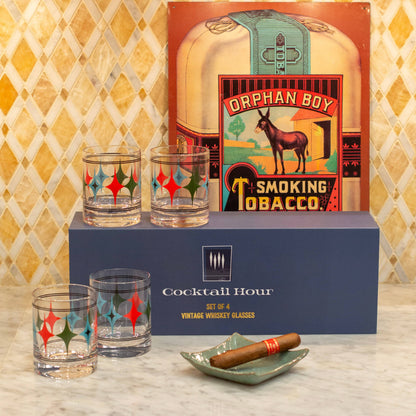Starlight Diamond Whiskey Glasses | Boxed Set of 4