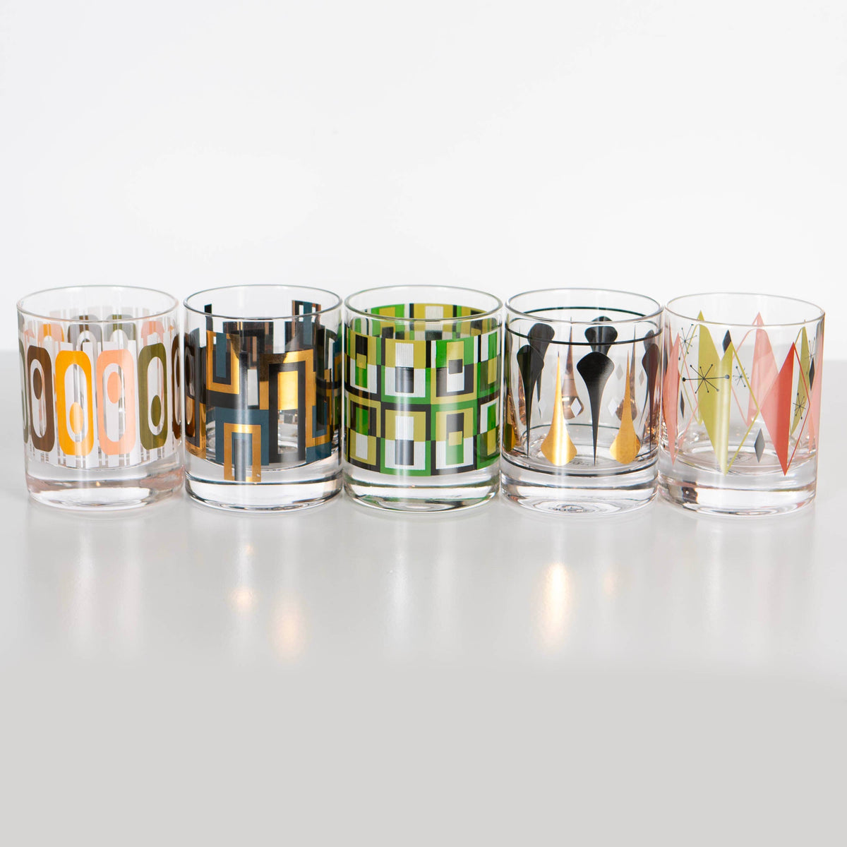 Starlight Diamond Mid-Century Whiskey Glass