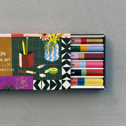 Botanical Interior Lifestyle | Premium 6 Piece Pencil Set