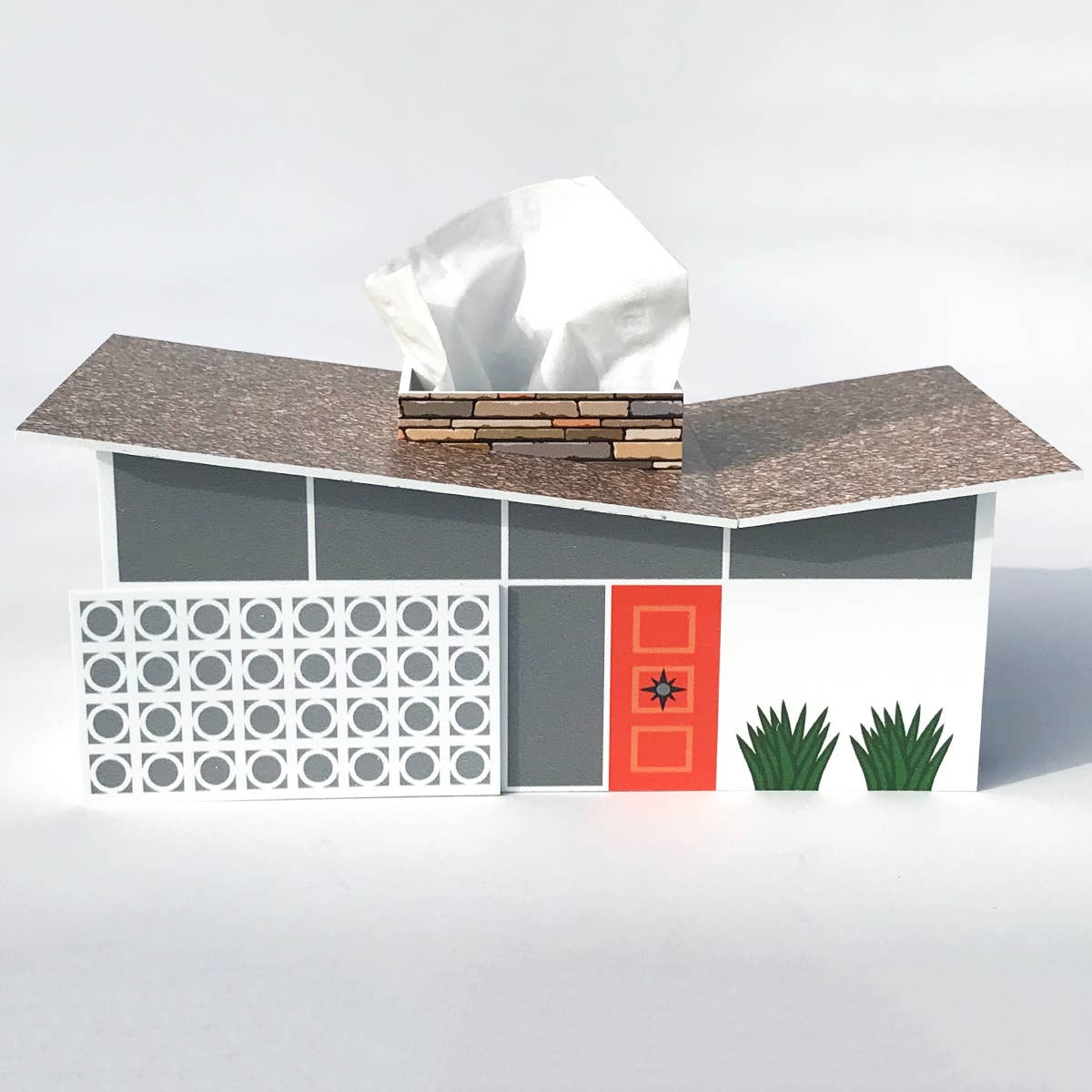 Butterfly House - Mid-Century Modern - Tissue Box Cover