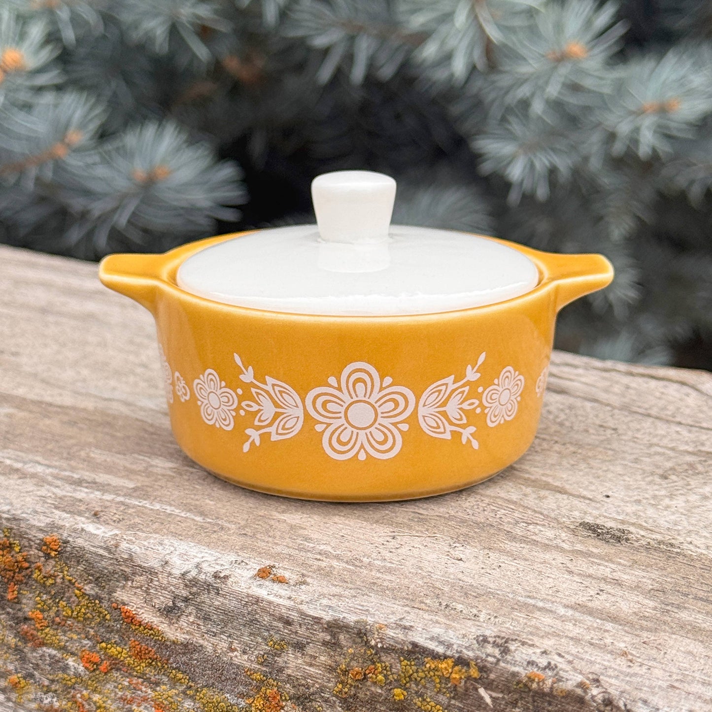 Butterfly Gold | Pyrex Inspired | Ceramic Trinket Box