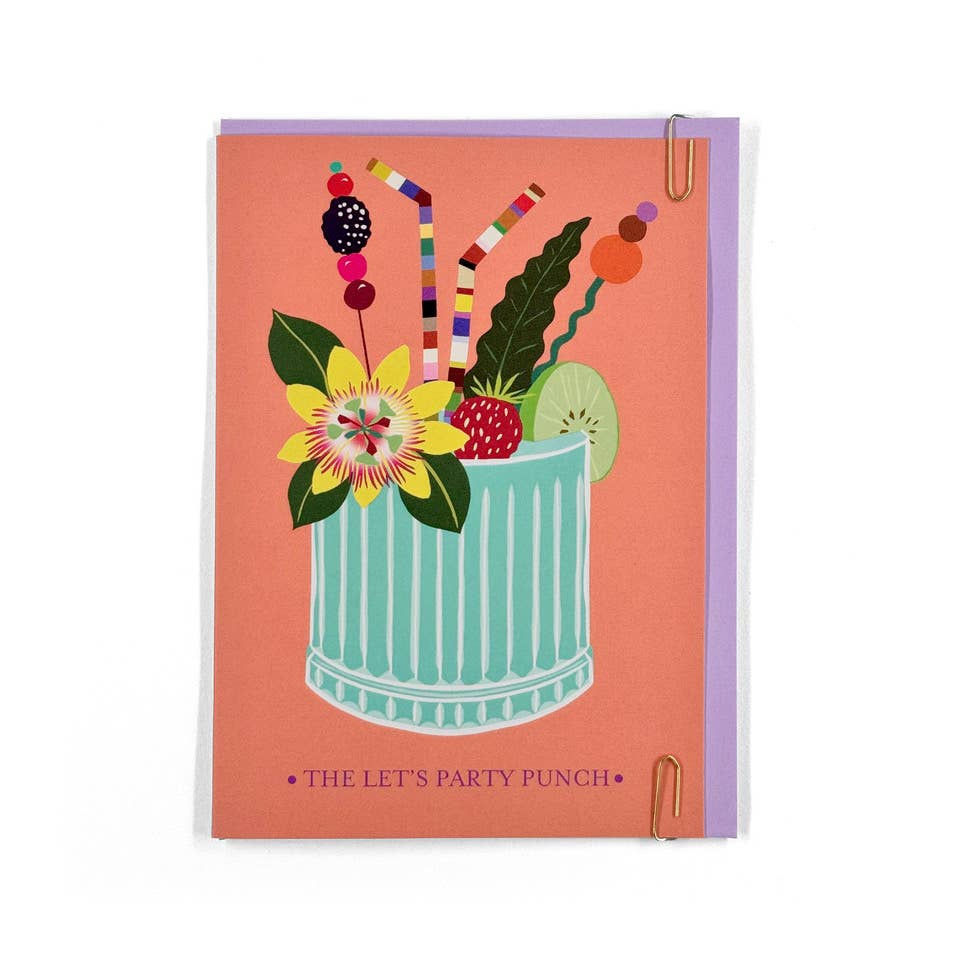 Let's Party Punch Cocktail | Foiled FSC Birthday Greeting Card