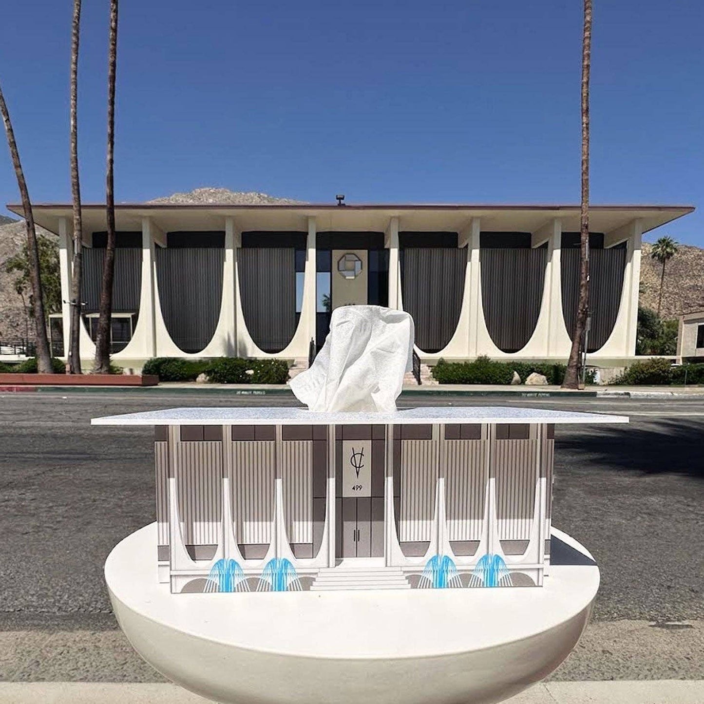 Coachella Valley Bank - Mid-Century Modern - Tissue Box Cover
