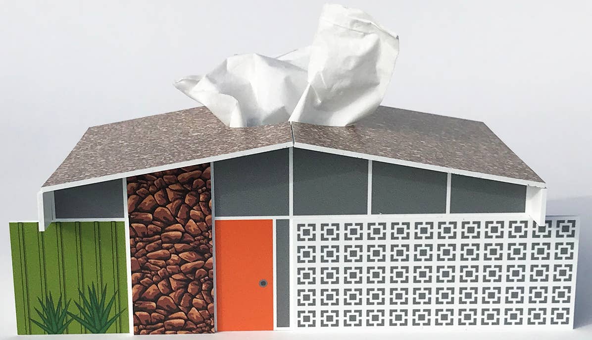 Twin Palms House - Mid-Century Modern Tissue Box Cover
