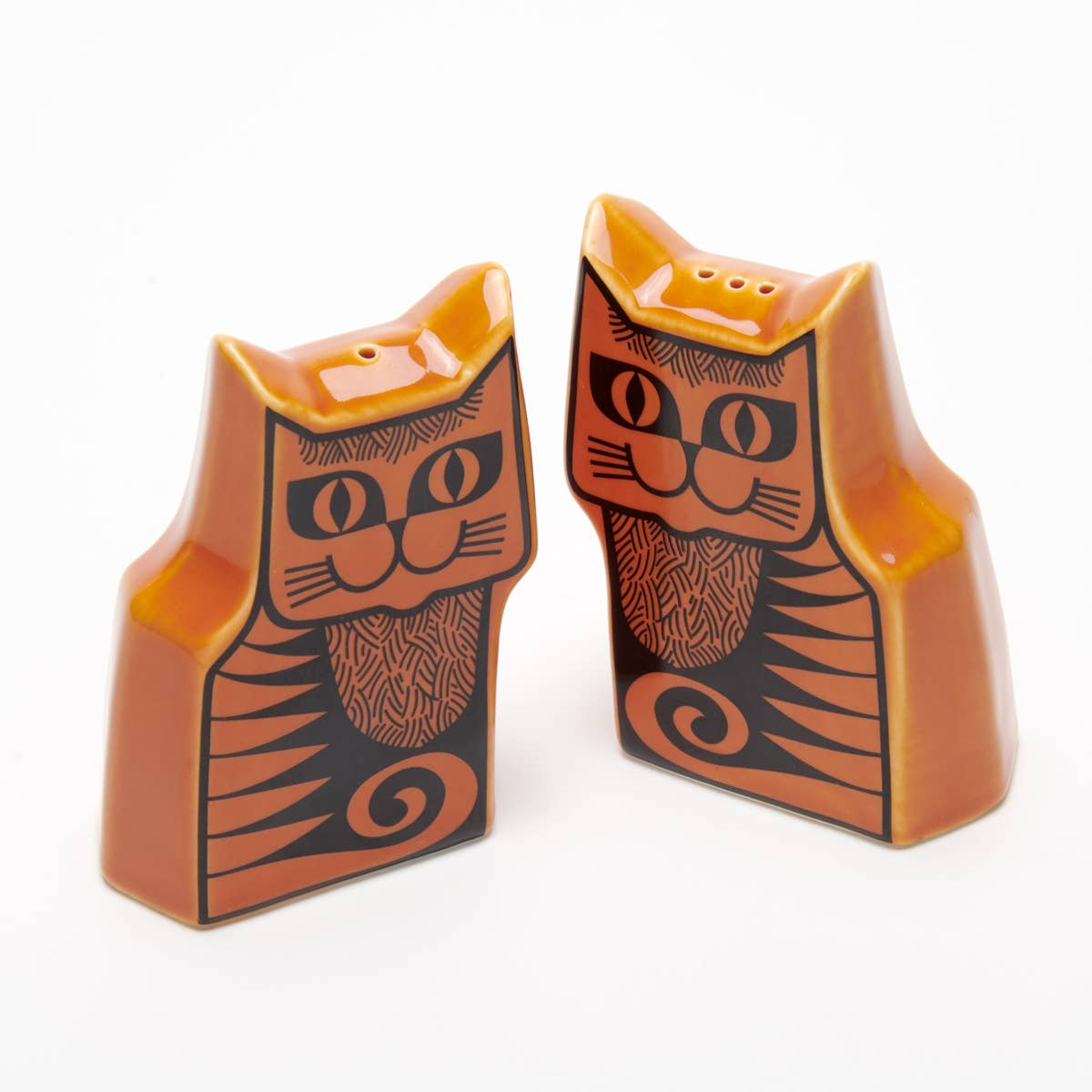 Hornsea - Salt & Pepper Set - Cat Shaped - Orange Cruet